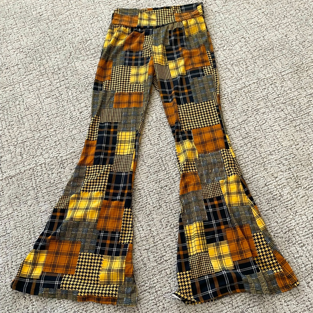 Plaid Flare Pants